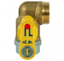 ANGLE VALVE W/PRESS. PLUG NO KEY 1"
