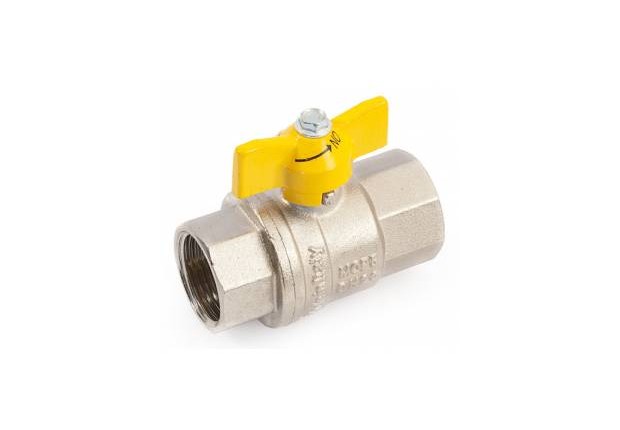 F/F BALL VALVE  W/BUTTERFLY GAS NK 3/4"